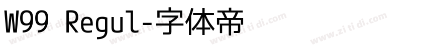 W99 Regul字体转换